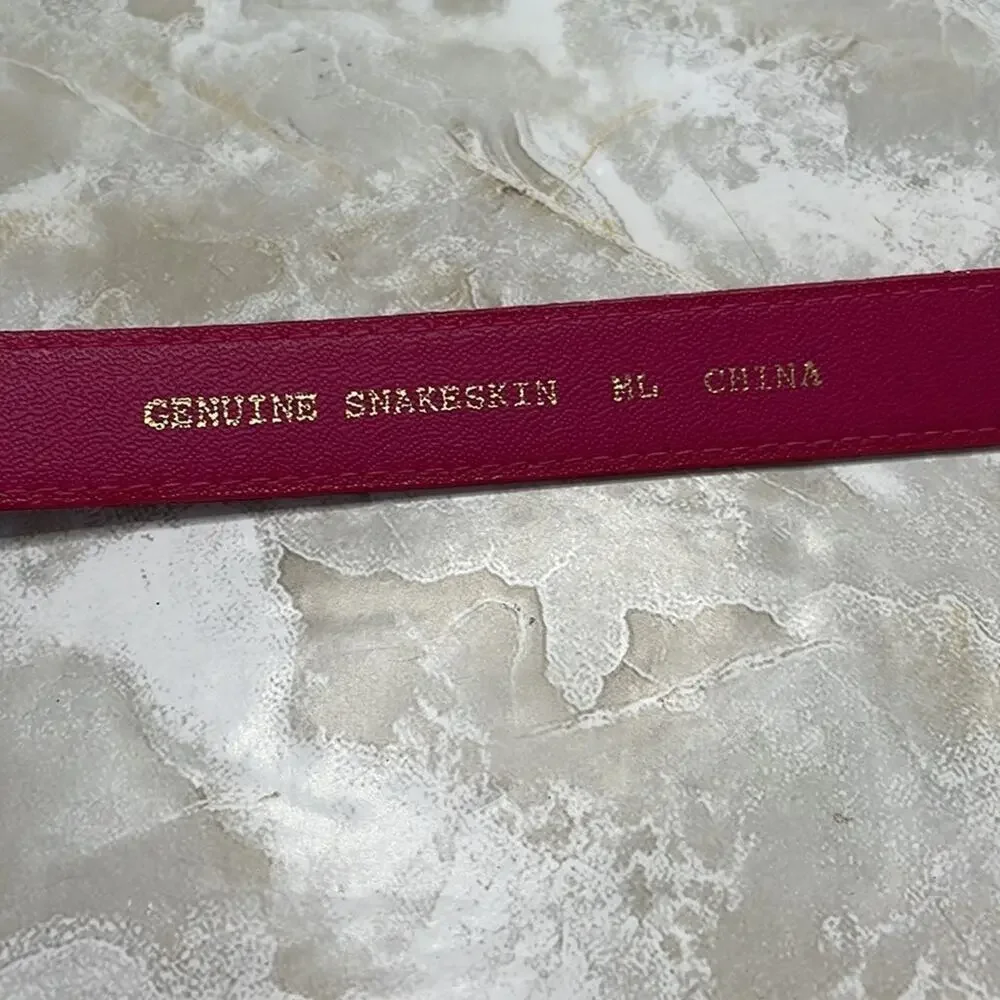 Vintage red snakeskin belt